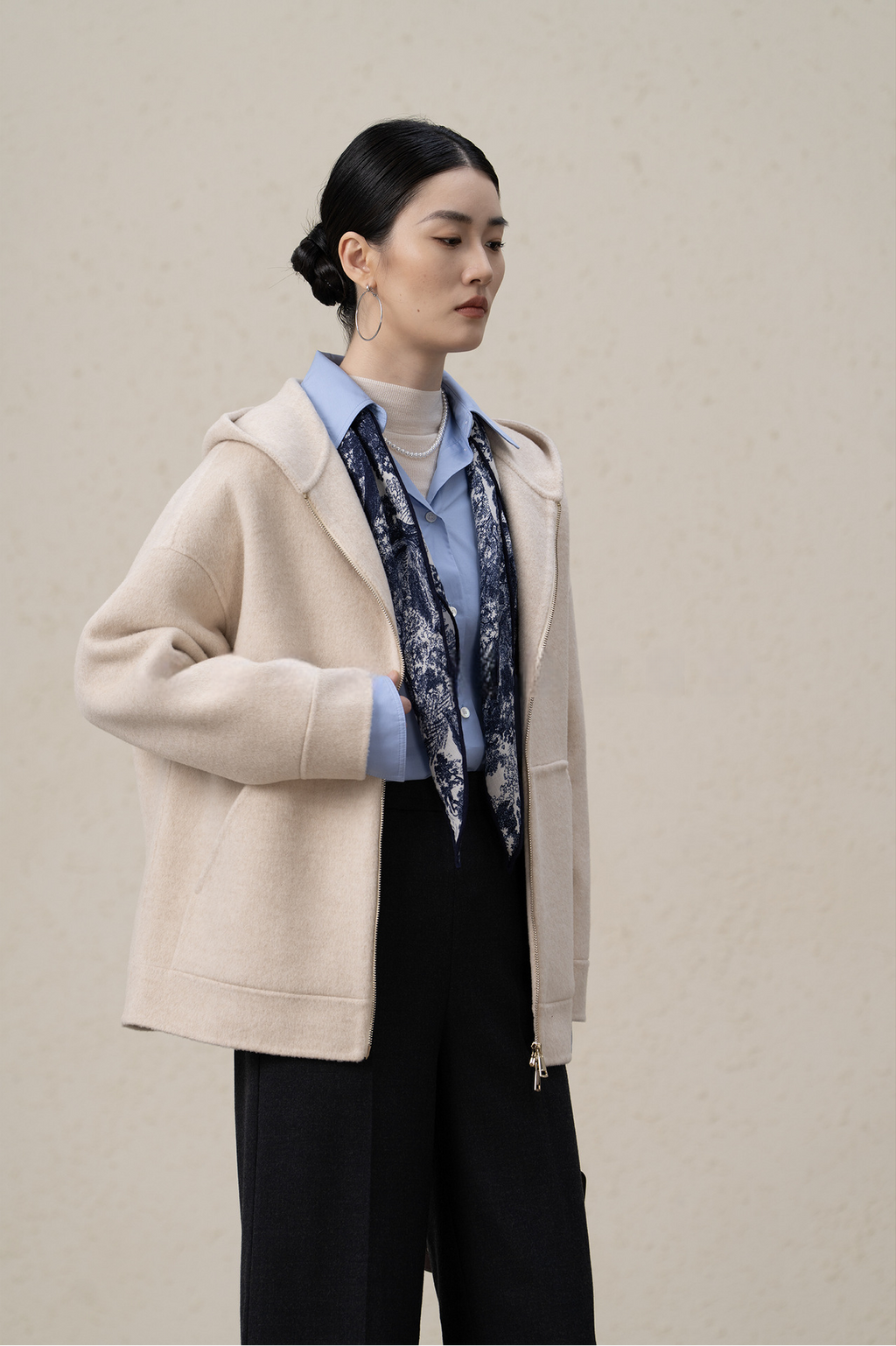 Ffluffy And Soft Wool Cashmere Double-sided Coat
