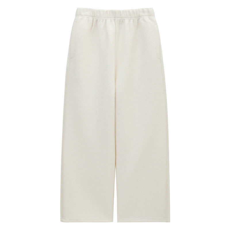 Wool Thickened Warm Comfortable Straight-Leg Pants