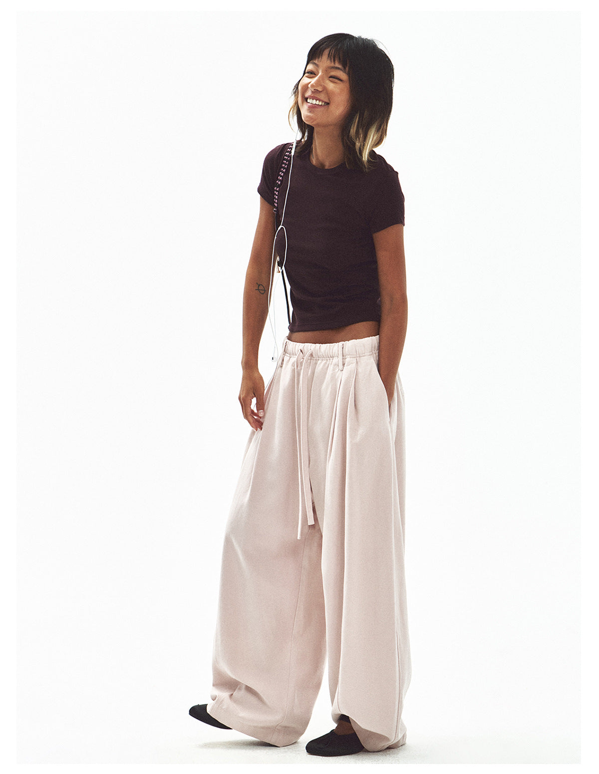 Comfortable Drape Drawstring Elastic Waist Casual Pants
