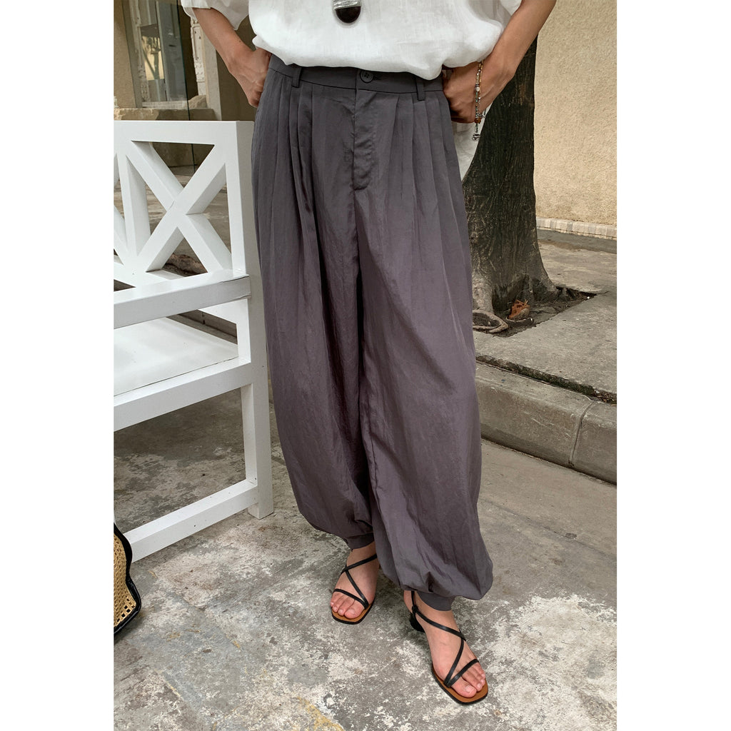 Lyocell Tencel Casual Parachute Wide-Leg Pants