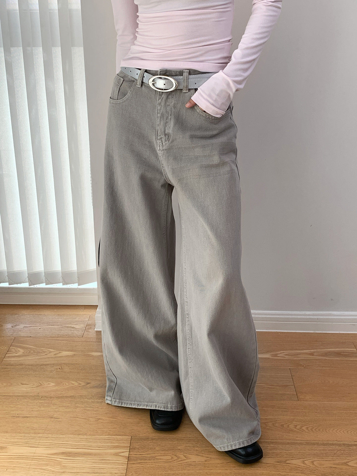 Wide-leg Baggy Casual Jeans