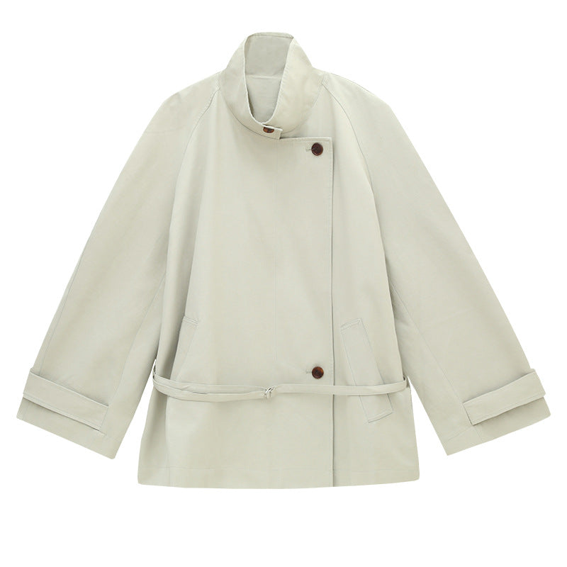 Relaxed Double-Breasted Oversized Trench Jacket