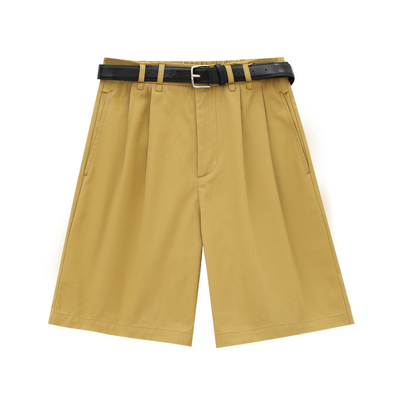 Cotton Pleated Versatile Casual Shorts