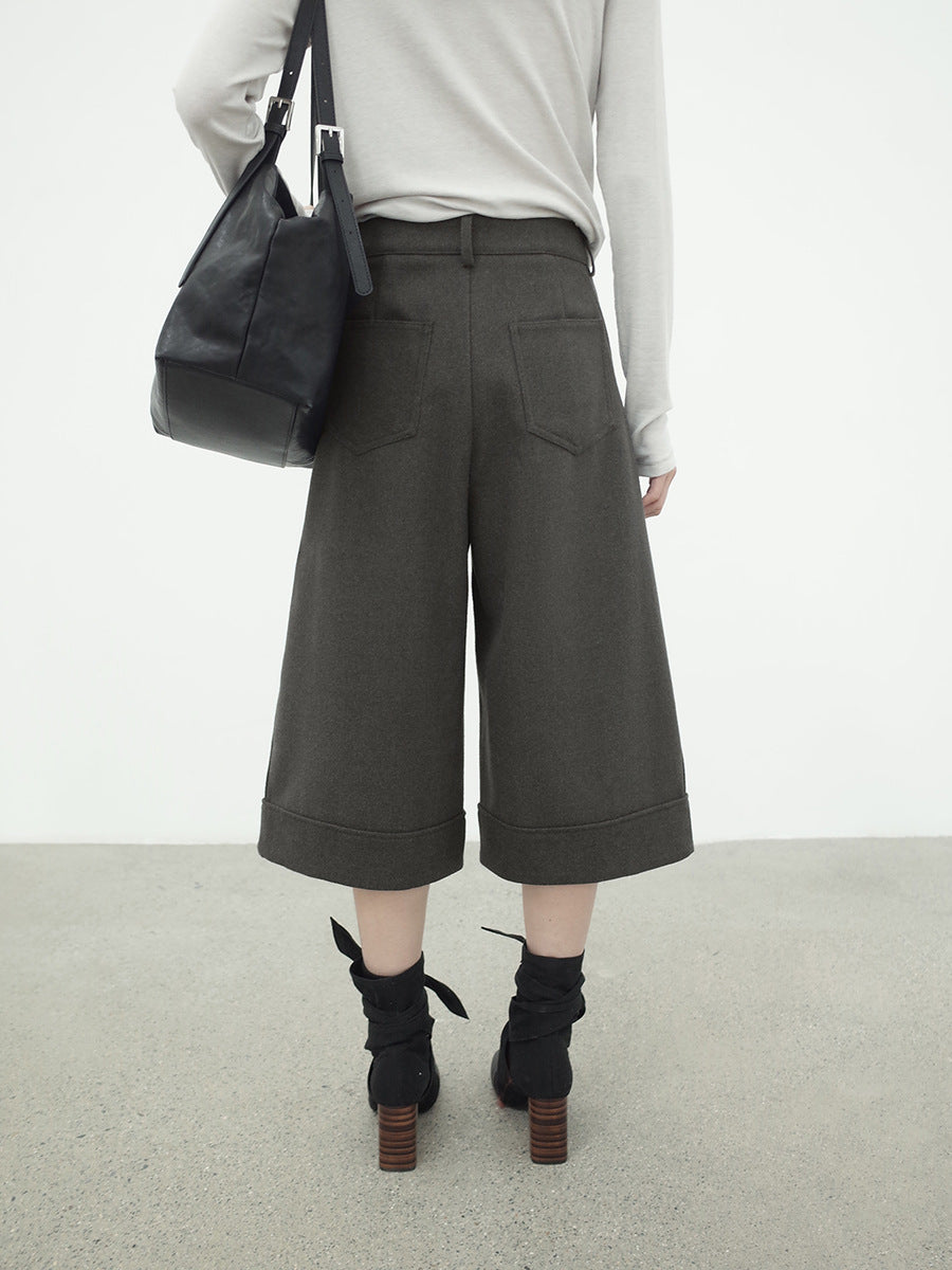 Thick Wide-Leg Casual Shorts