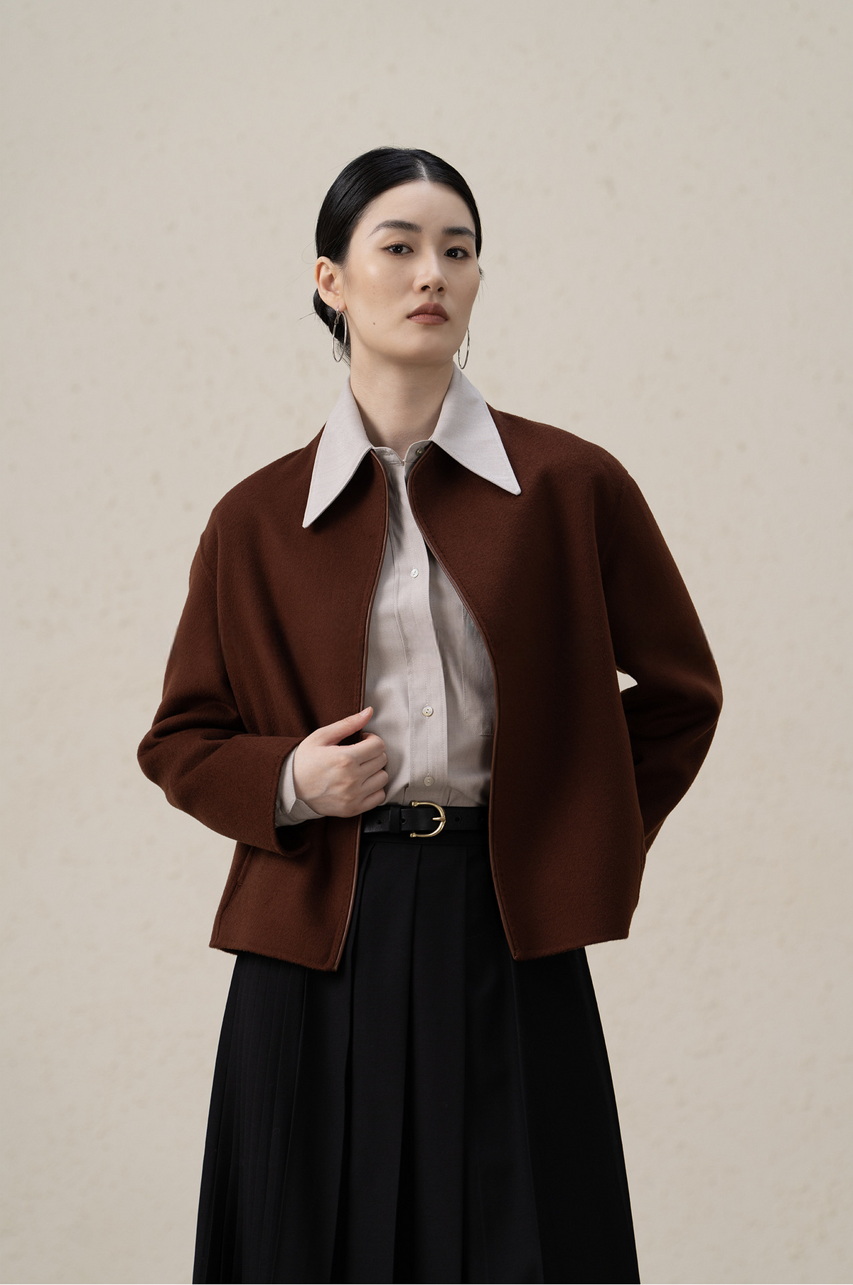 Lightweight Double-sided Merino Wool & Cashmere Jacket