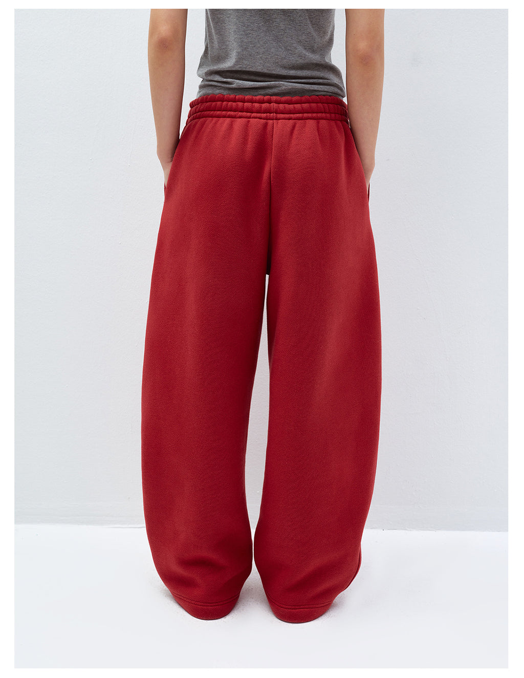 Thick Fleece Elastic Waist Sweatpants