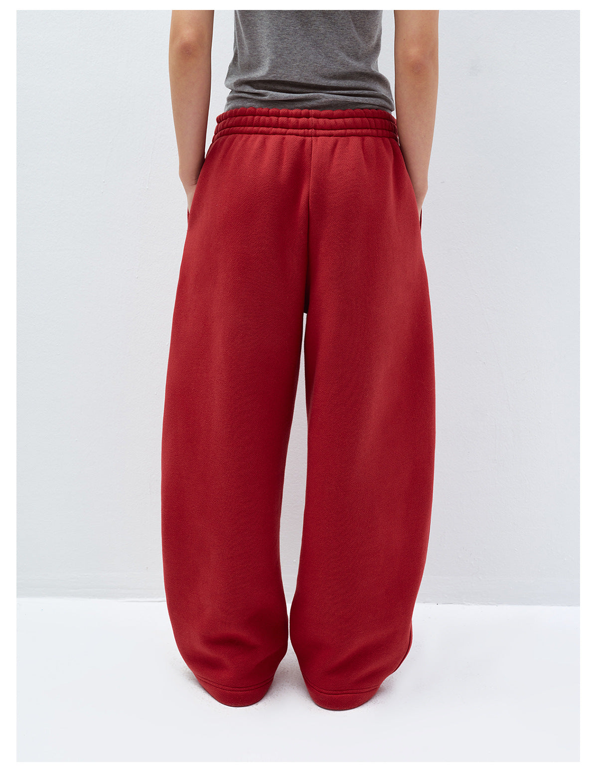 Thick Fleece Elastic Waist Sweatpants
