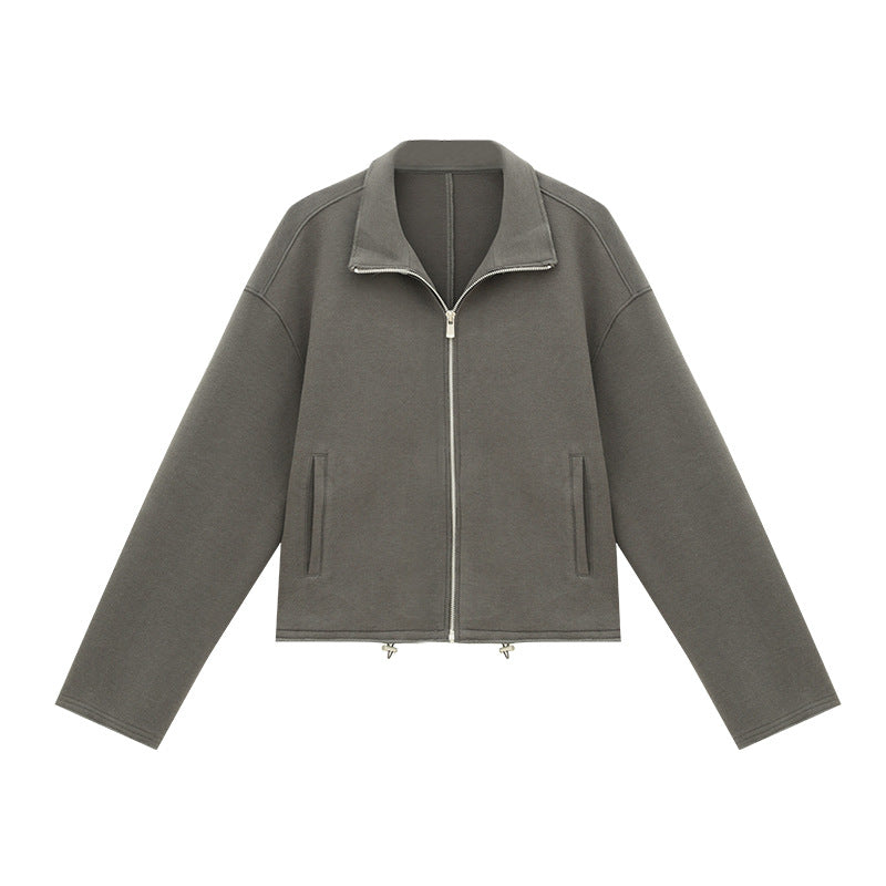 Everyday Cropped Drawstring-Hem Structured Jacket