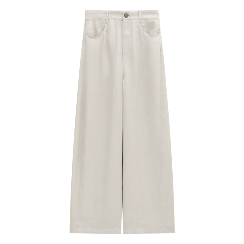 Linen Straight Leg Long Pants