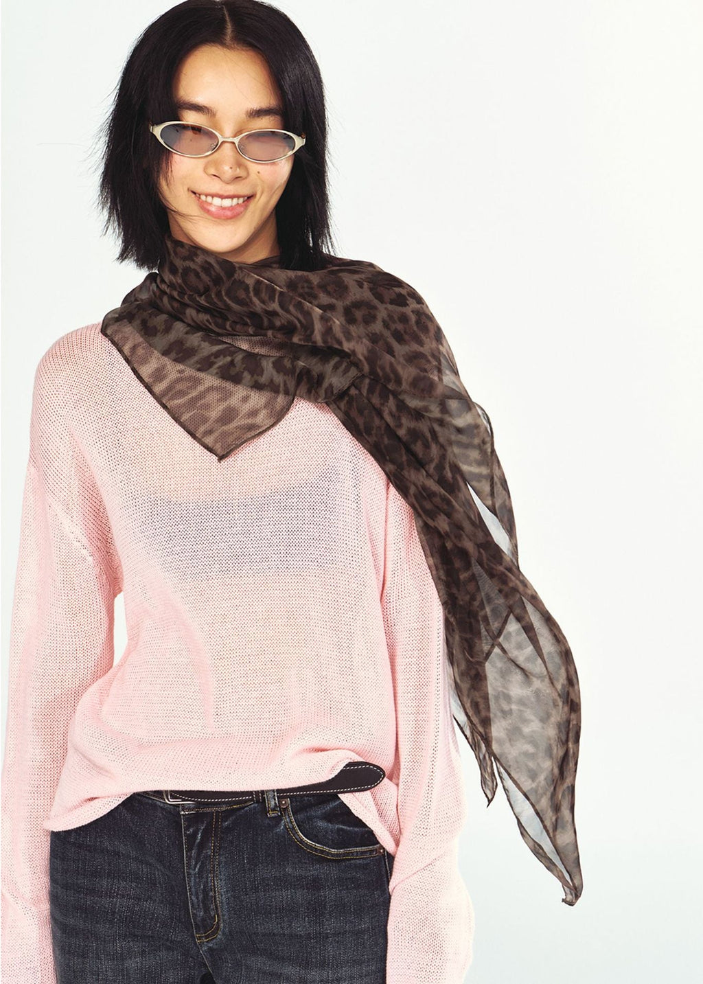 Leopard & Zebra Printed Ribbon Scarf