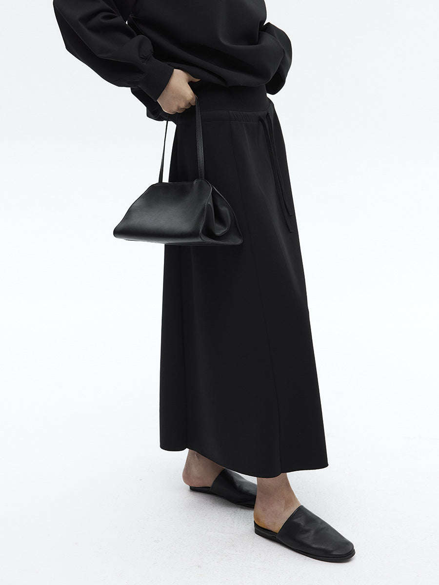 Stretchy A-Line Maxi Skirt