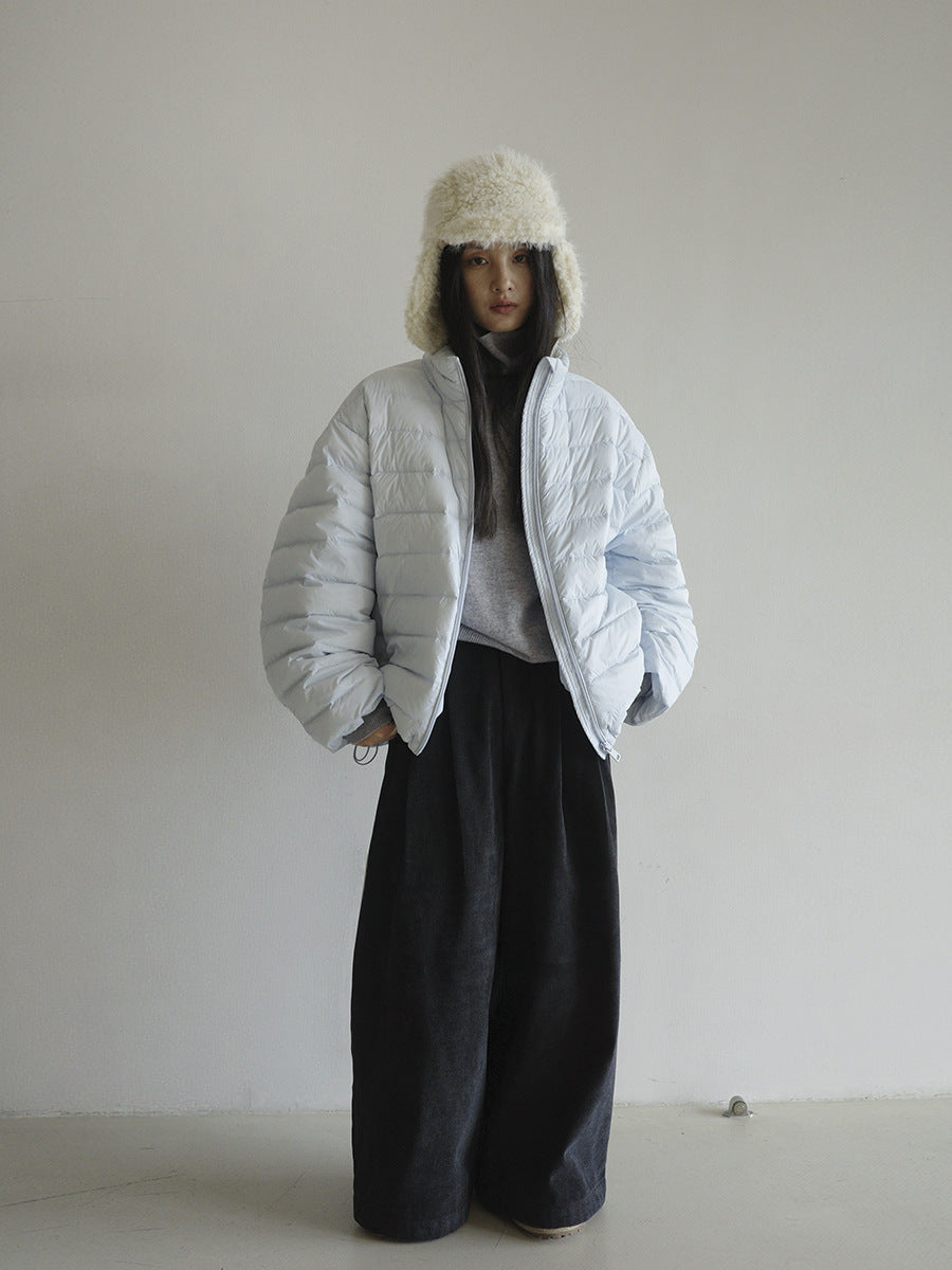 High-Waist Casual Pleated Wide-Leg Pants