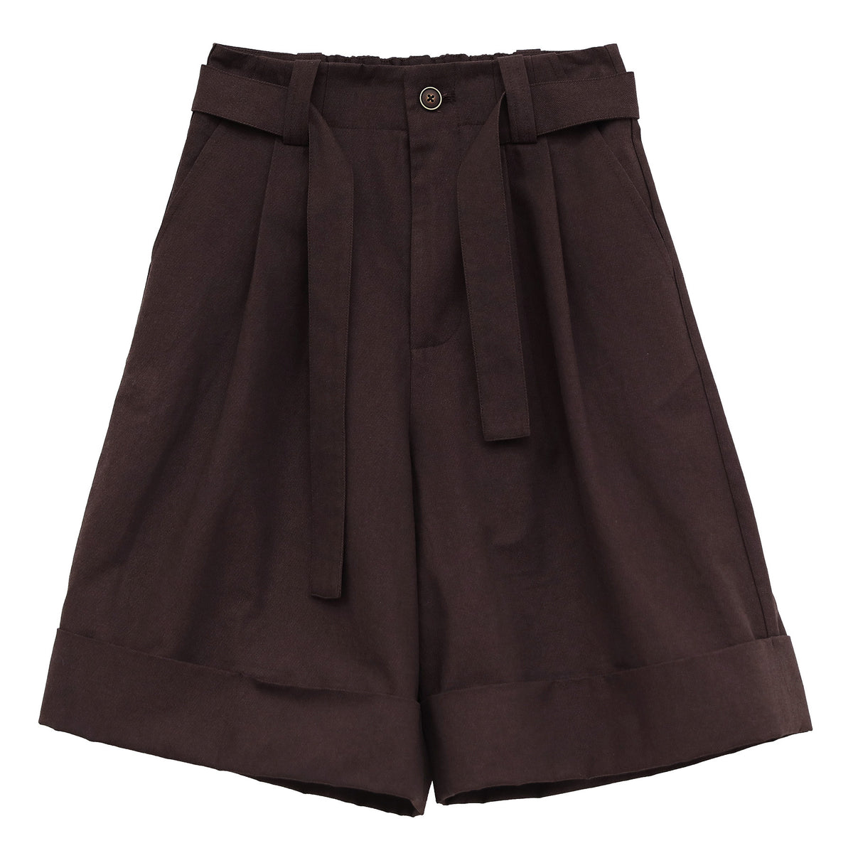 A-Line Pleated Baggy Casual Shorts