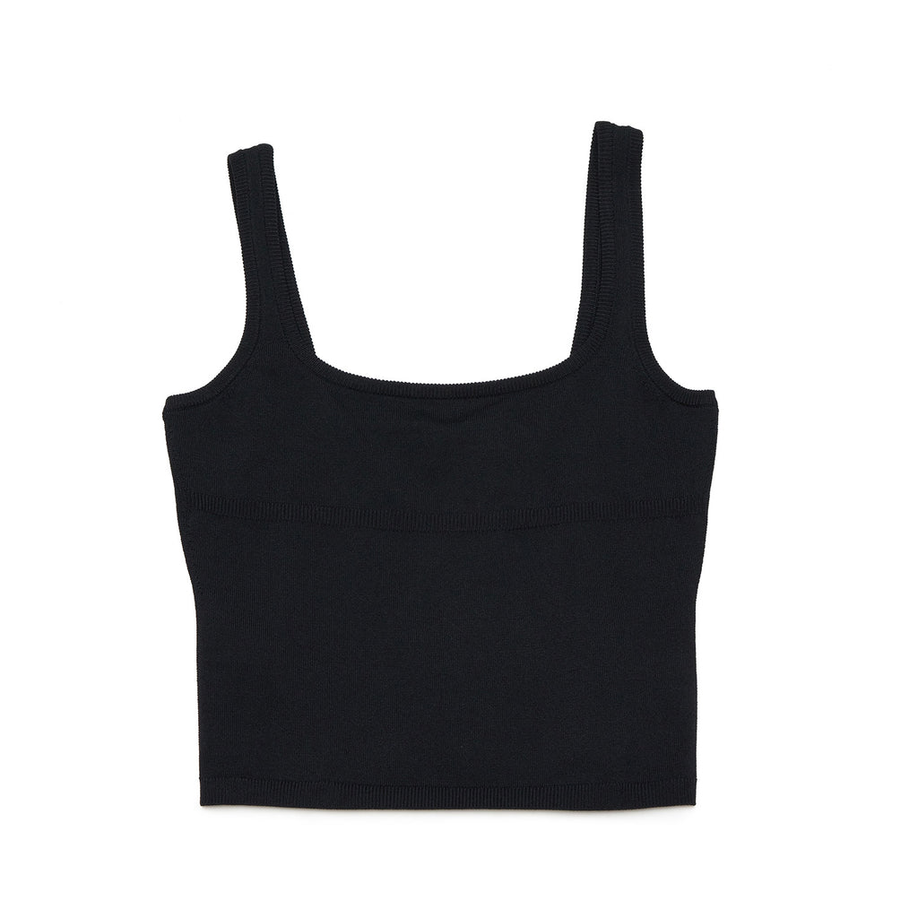 Knit Stretch Basic Square Neck Tank Top