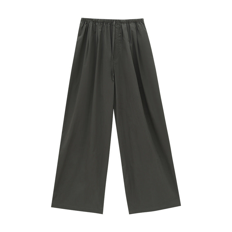 Relaxed Wide Leg Elastic Waist Pants