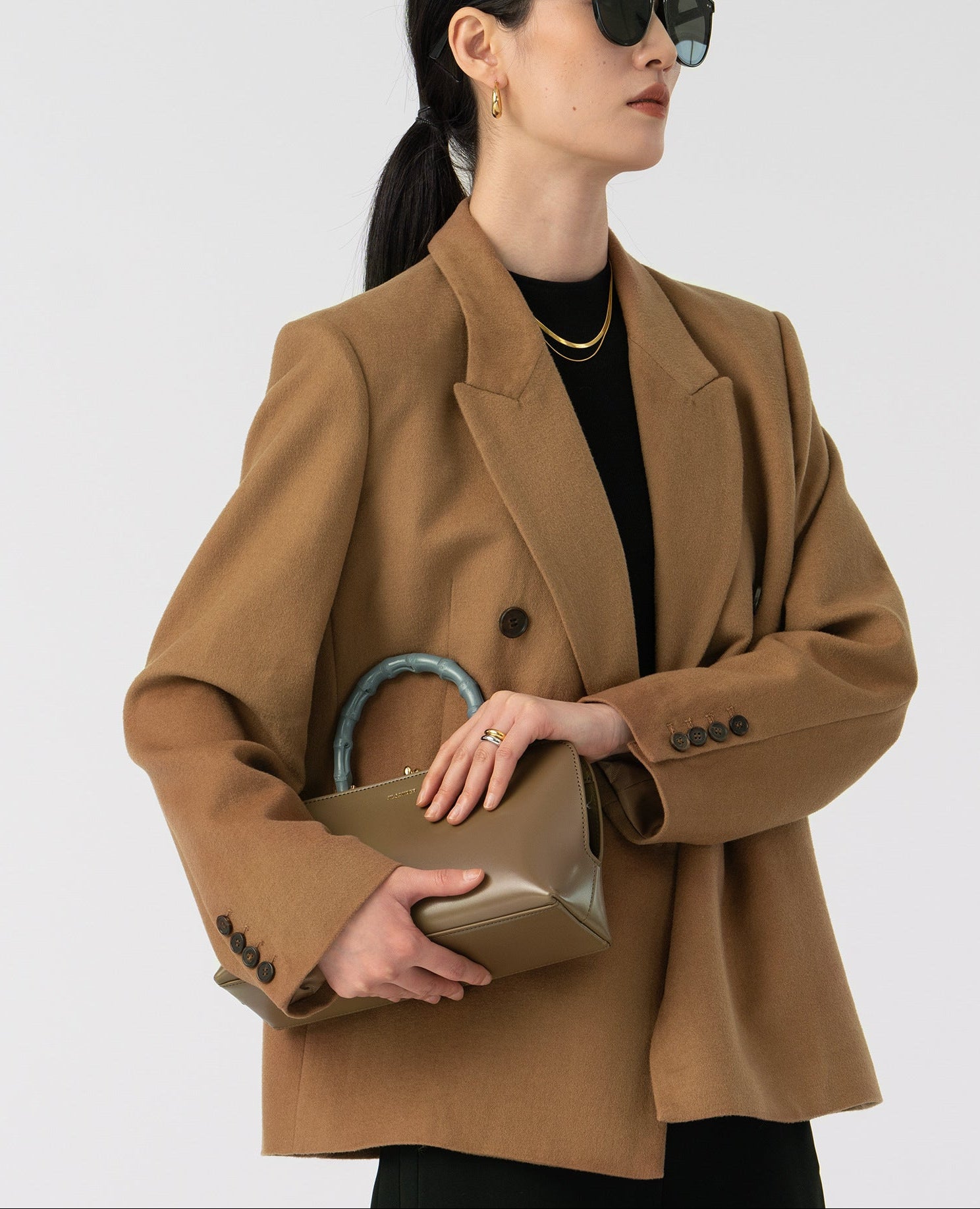 Single-Sided Lining Double-Breasted 50% Fine Wool Suit