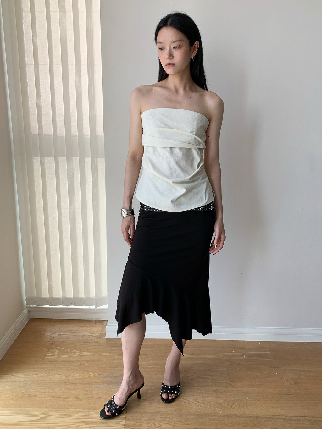 Pleated Versatile Bandeau Top