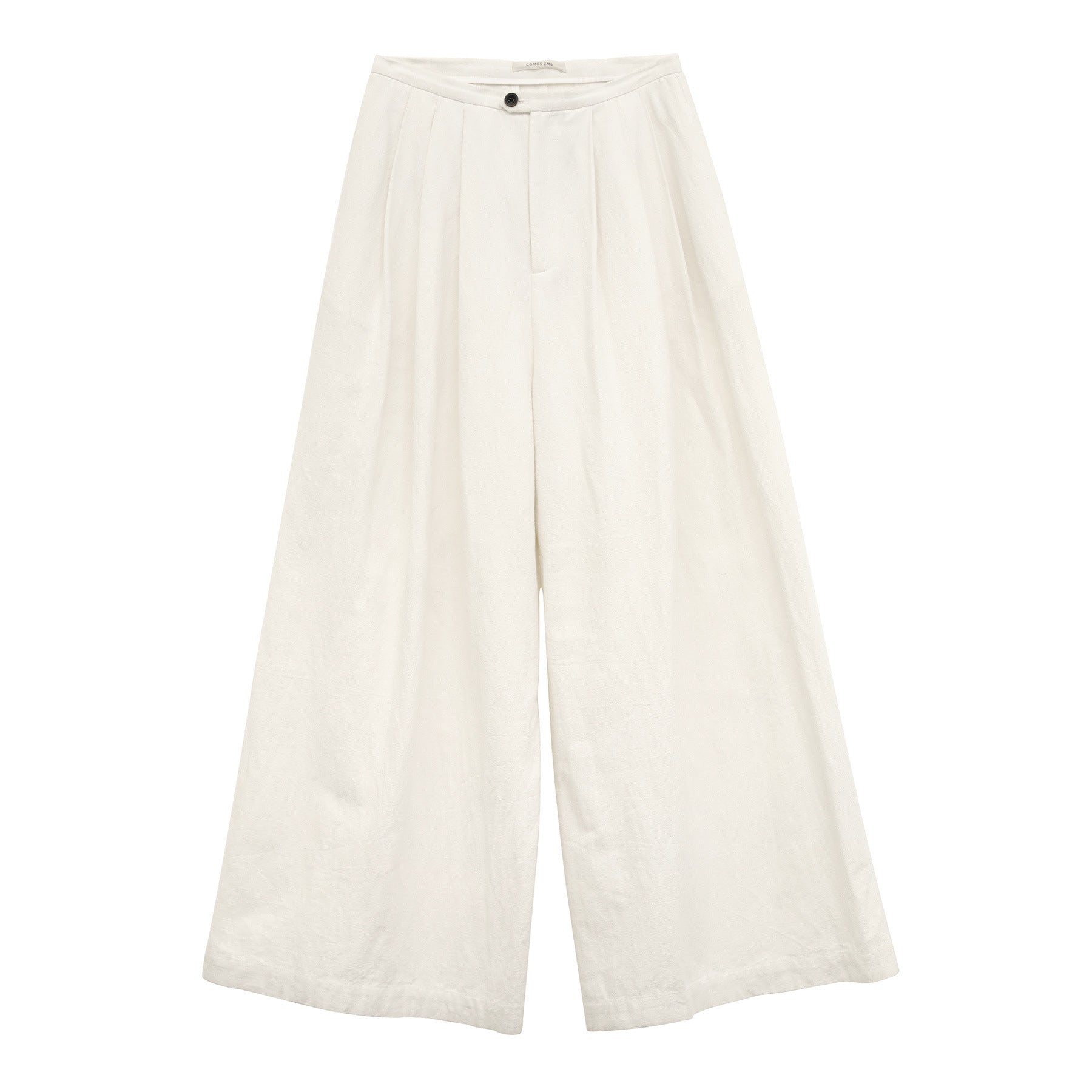 Relaxed Pleated Wide-Leg Linen Pants
