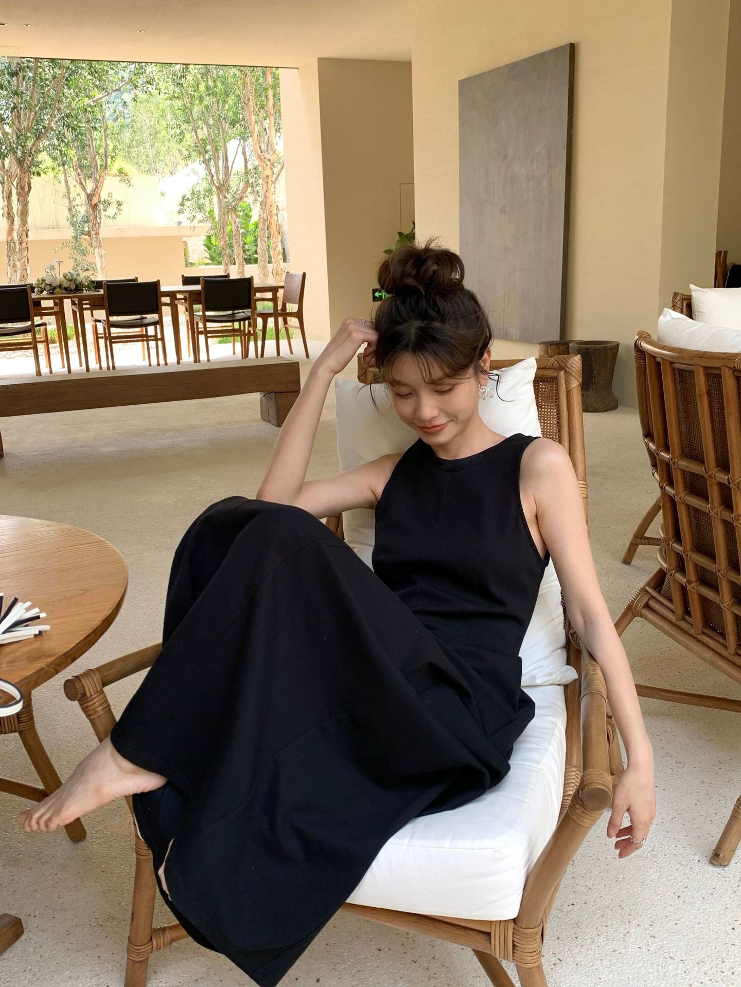Sleeveless A-Line Maxi Dress