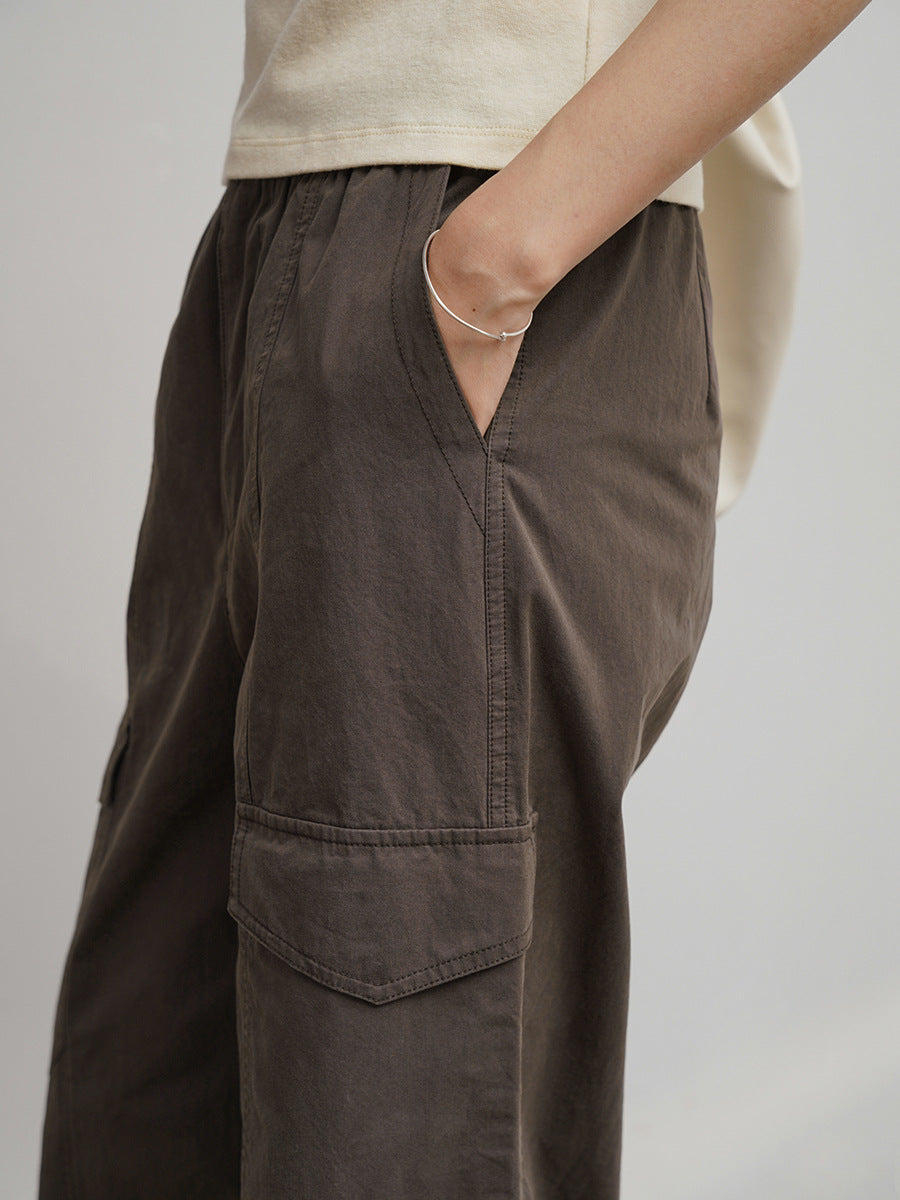 High Waist Utility Straight Leg Cargo Pants