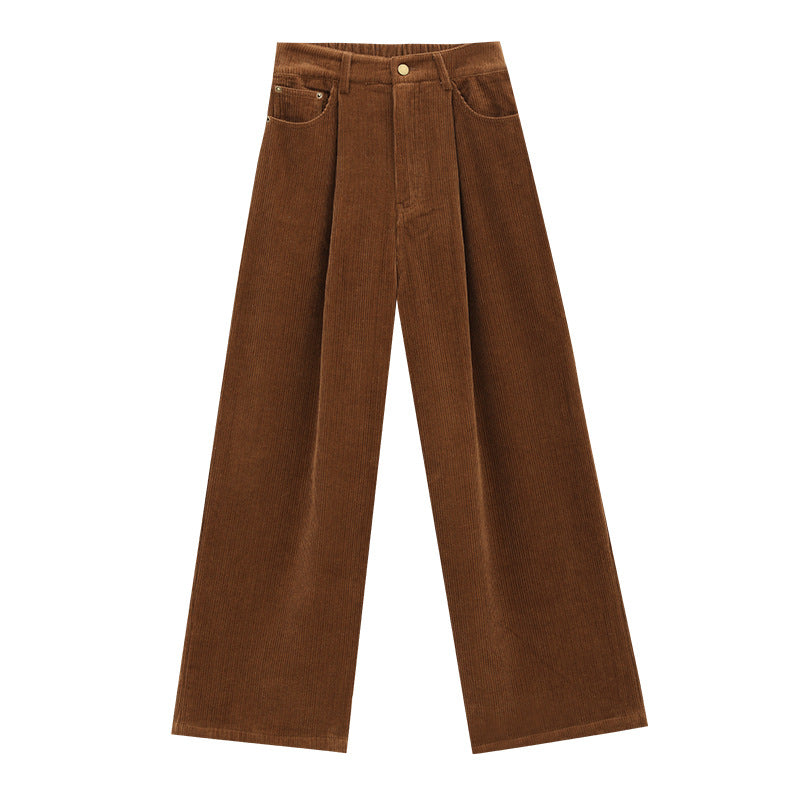 Corduroy Wide Leg Pleated Pants