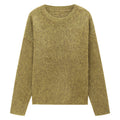 Soft-Fuzz Knit Long Sleeve Crewneck Sweater