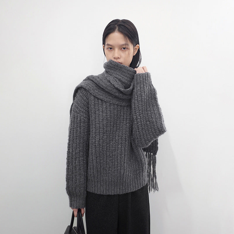 Warm Wool Knit Scarf