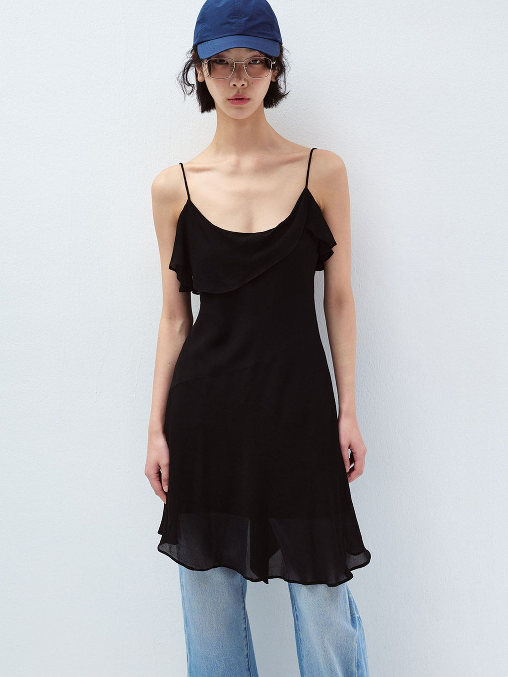 Double Crepe Slip Dress