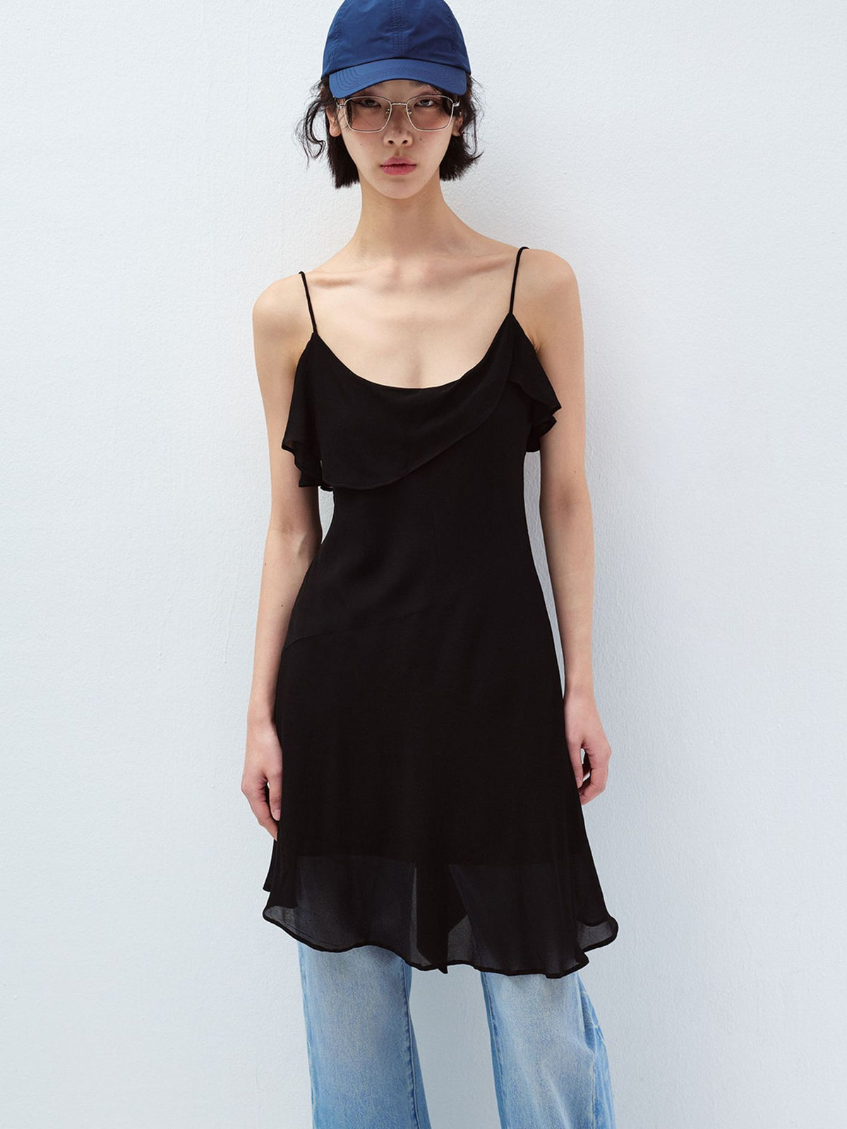 Double Crepe Slip Dress