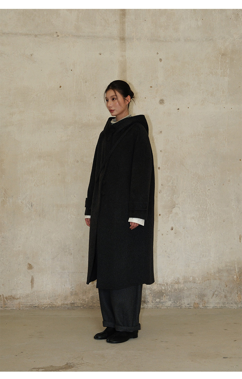 Long Wool Double-Sided Cashmere Coat