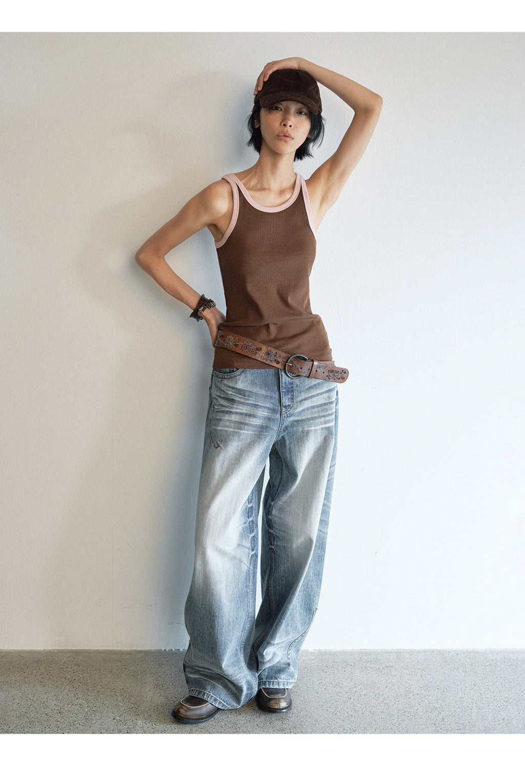Layered Color-Blocking Casual Tank Top