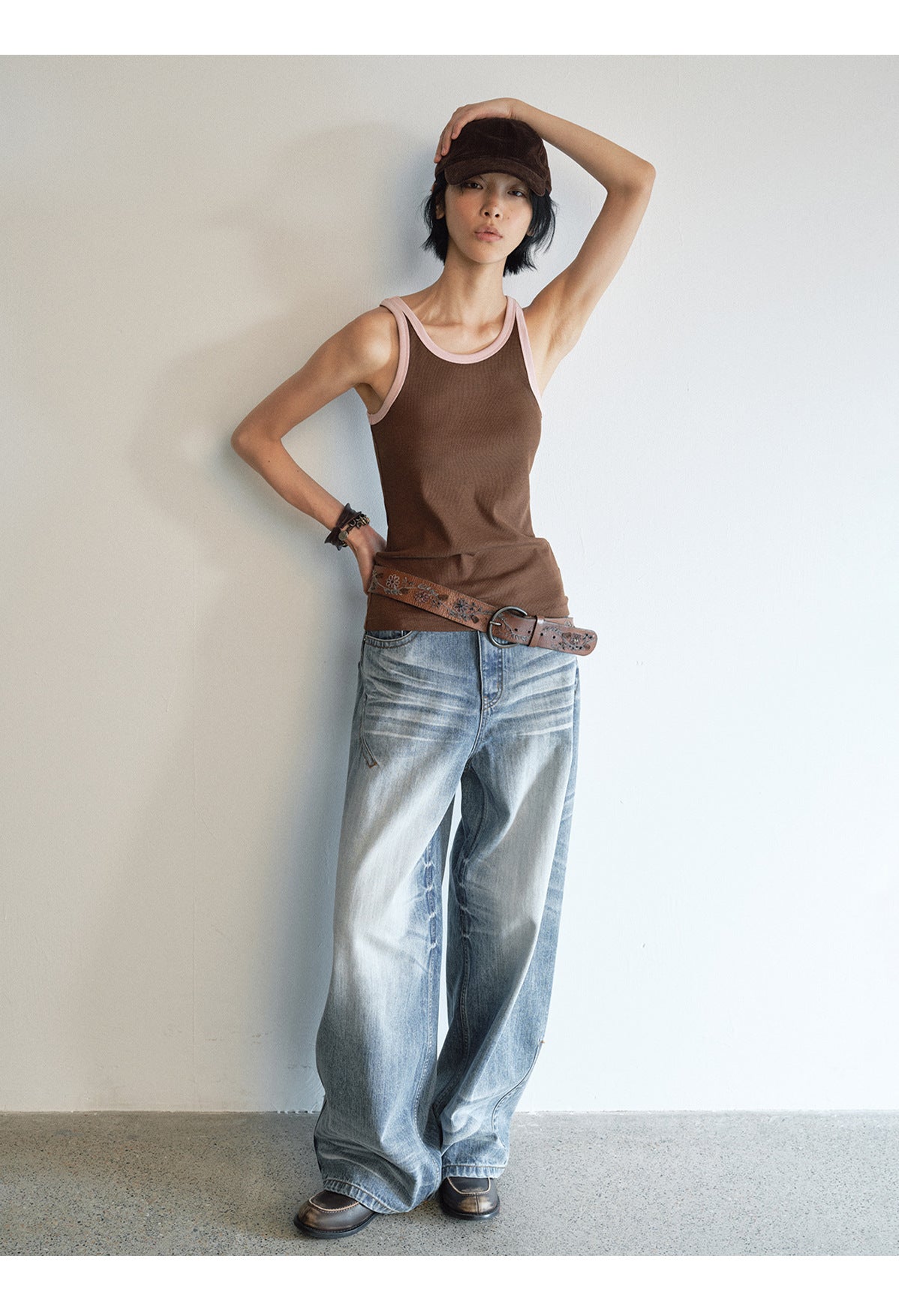 Layered Color-Blocking Casual Tank Top