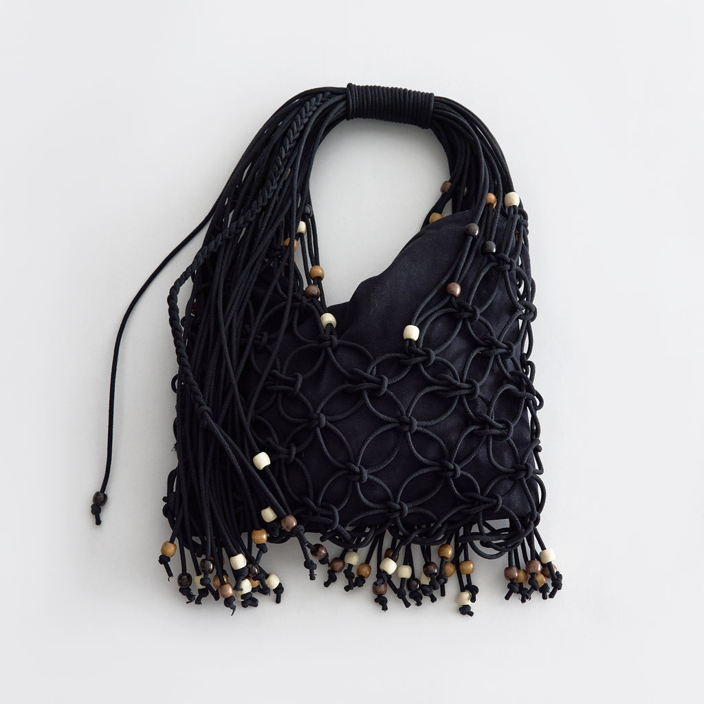 Handmade Fine Woven Fringe Bag with Light Jewelry