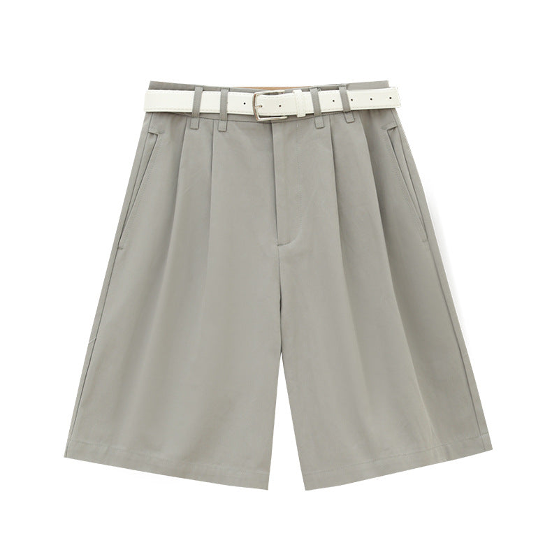 Cotton Pleated Versatile Casual Shorts