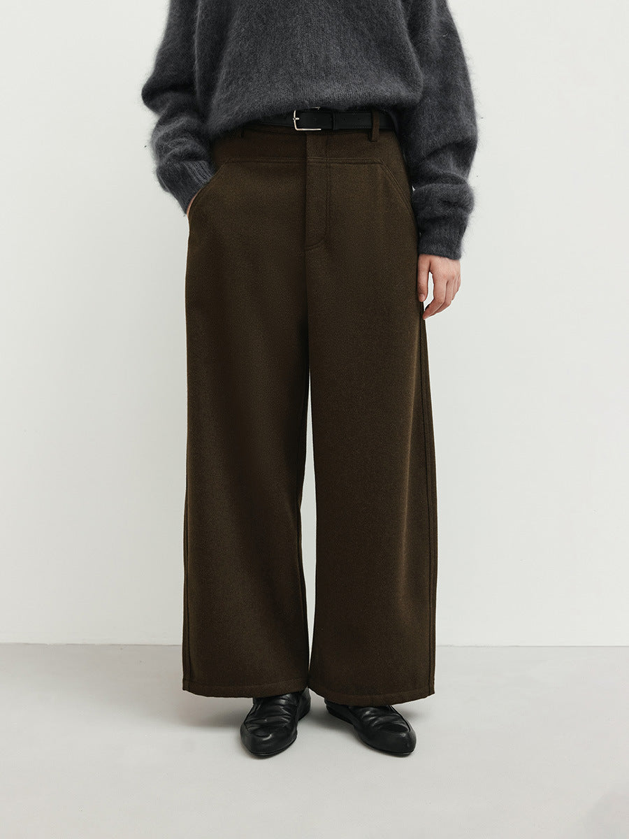 Soft-Structured Wide-Leg Trousers