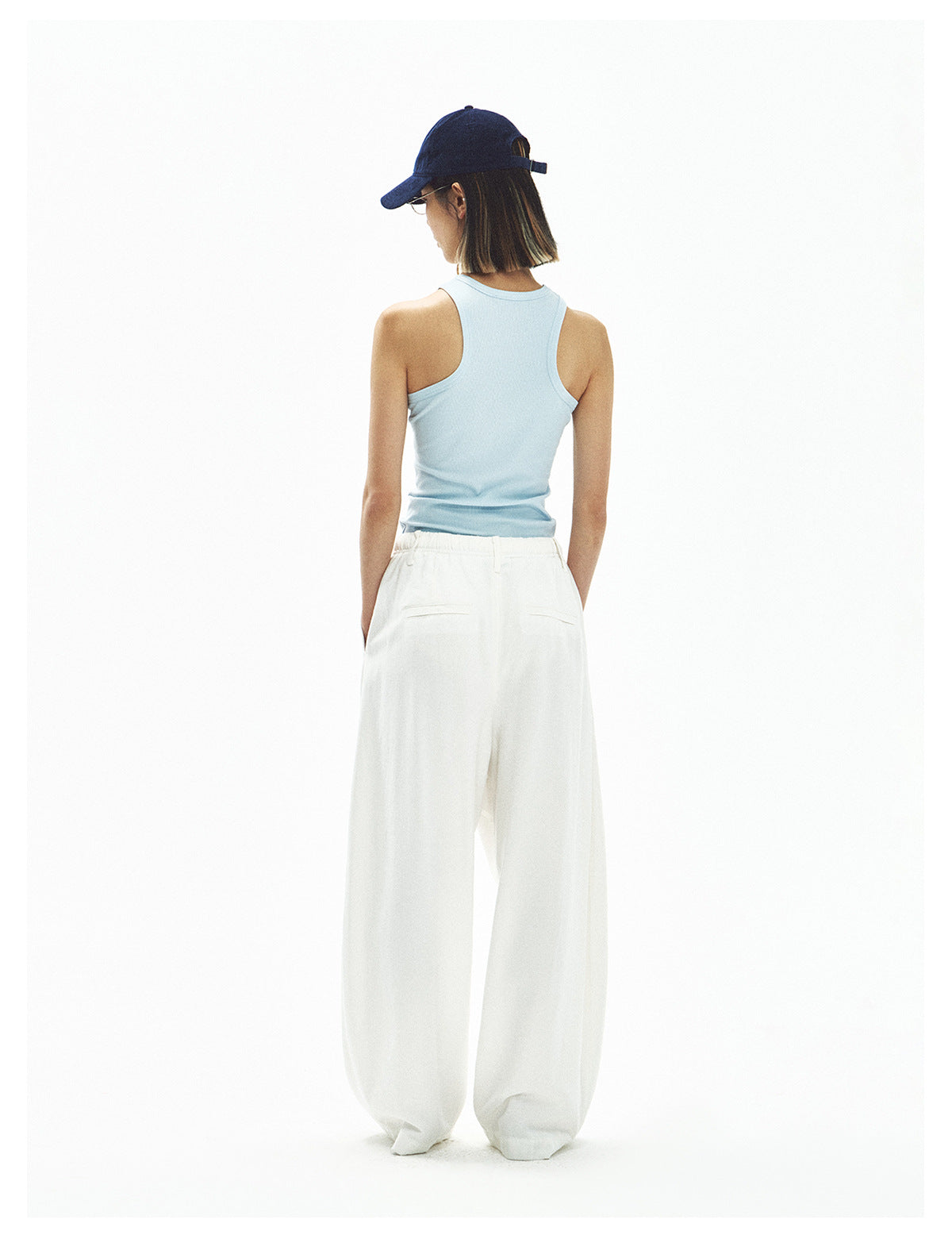 Comfortable Drape Drawstring Elastic Waist Casual Pants
