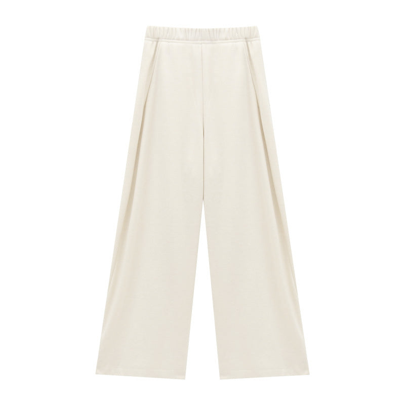 Straight-Leg Elastic Waist Versatile Sweatpants