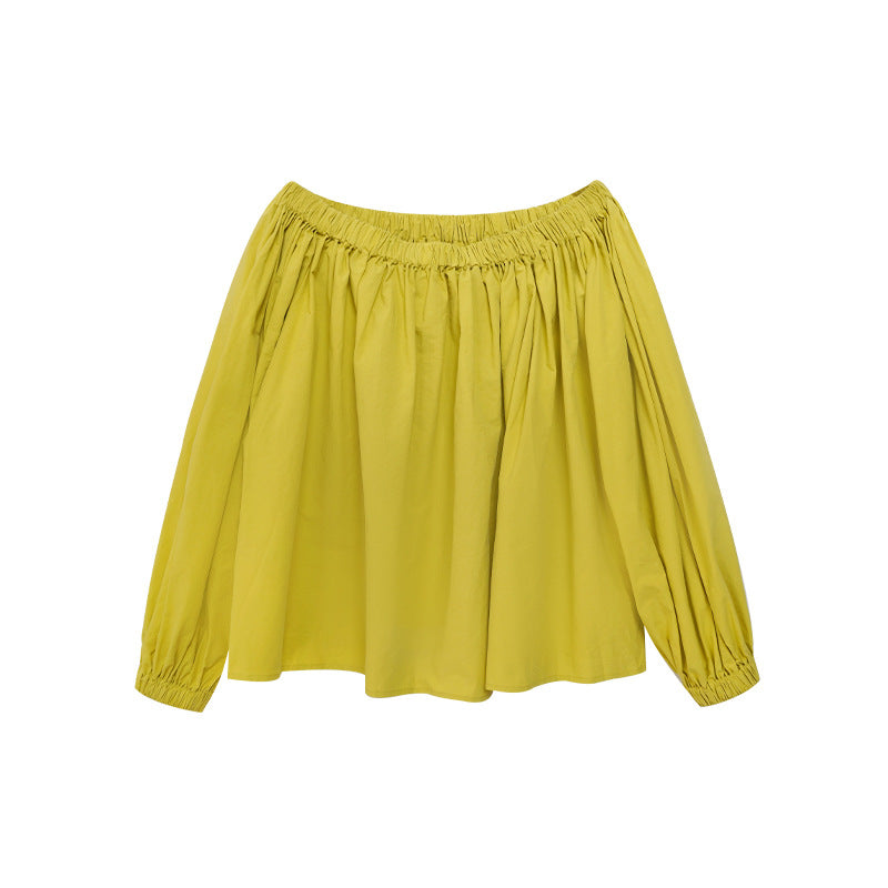 Off-Shoulder Balloon Sleeve Blouse Top