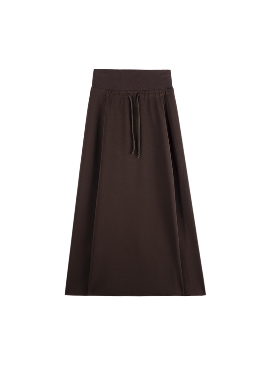 Stretchy A-Line Maxi Skirt