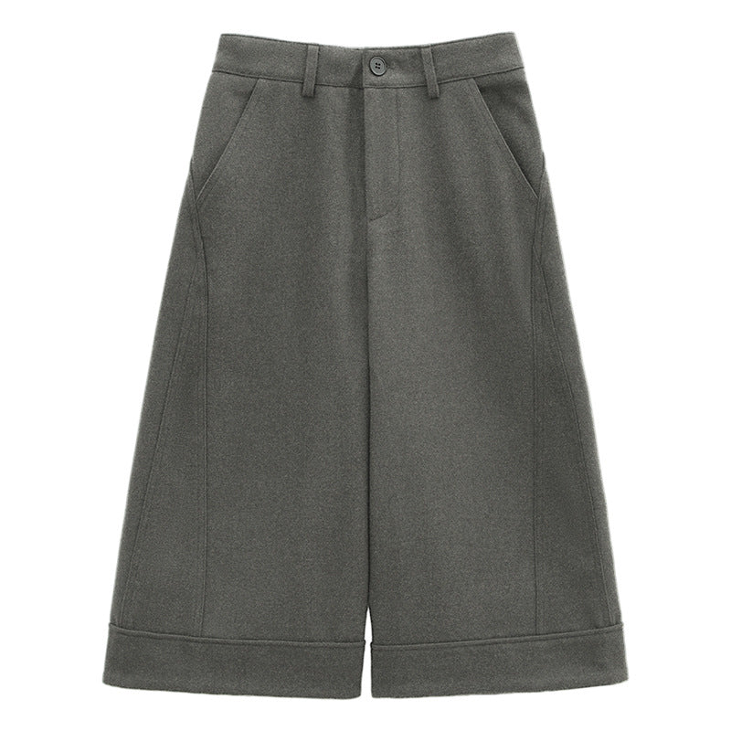 Thick Wide-Leg Casual Shorts