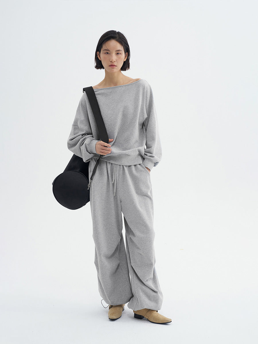 Super Baggy Elastic Hem Wide-Leg Sweatpants