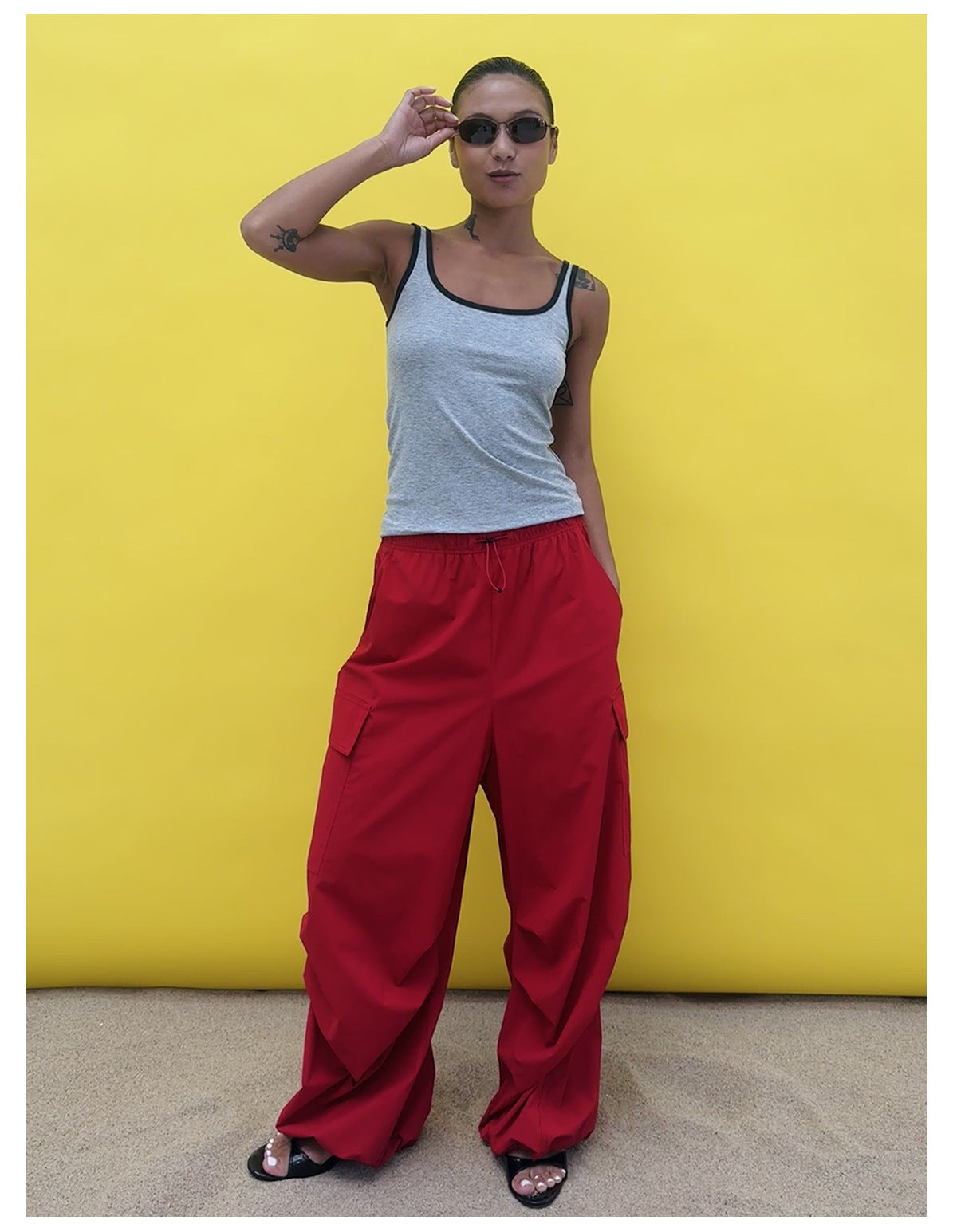Cooling Sporty Elastic Waist Casual Pants