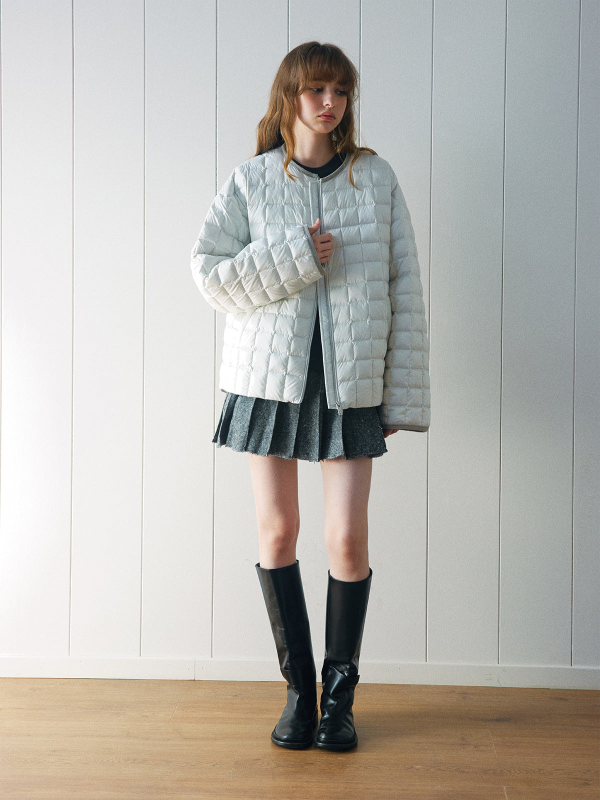 Light Waffle Down Jacket