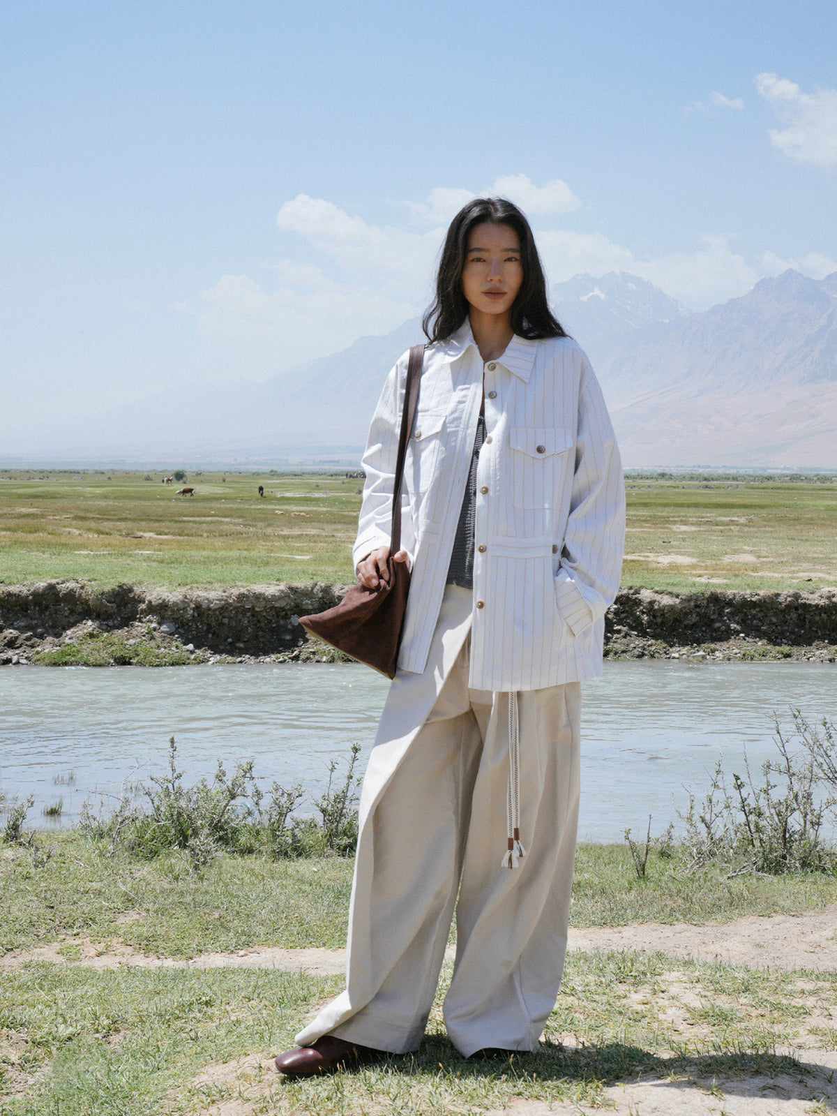 Wrap-Up Casual Loose Wide-Leg Pants