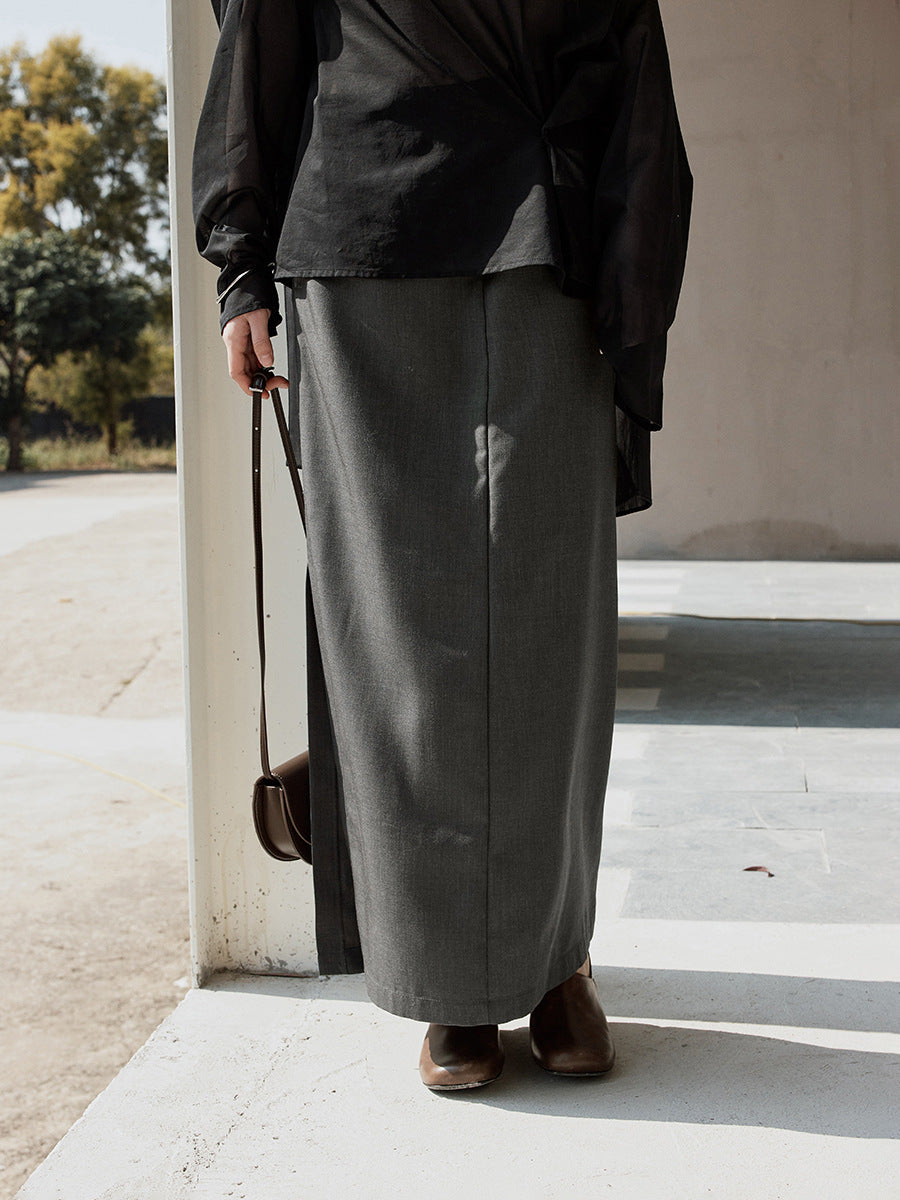 A-line Elegant Maxi Skirt