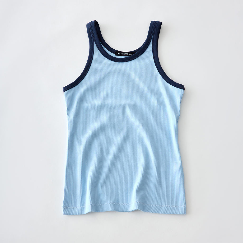 Layered Color-Blocking Casual Tank Top