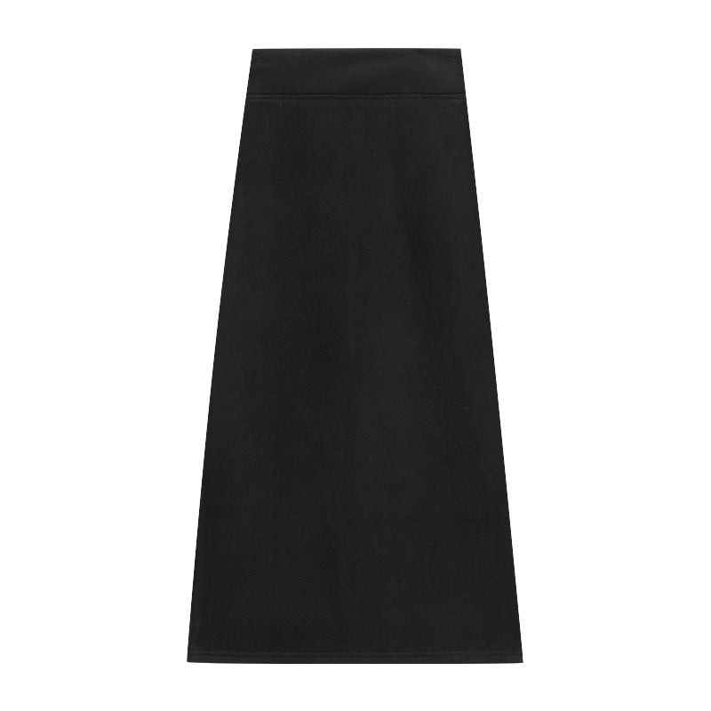 Thick Whool Maxi Pencil Skirt