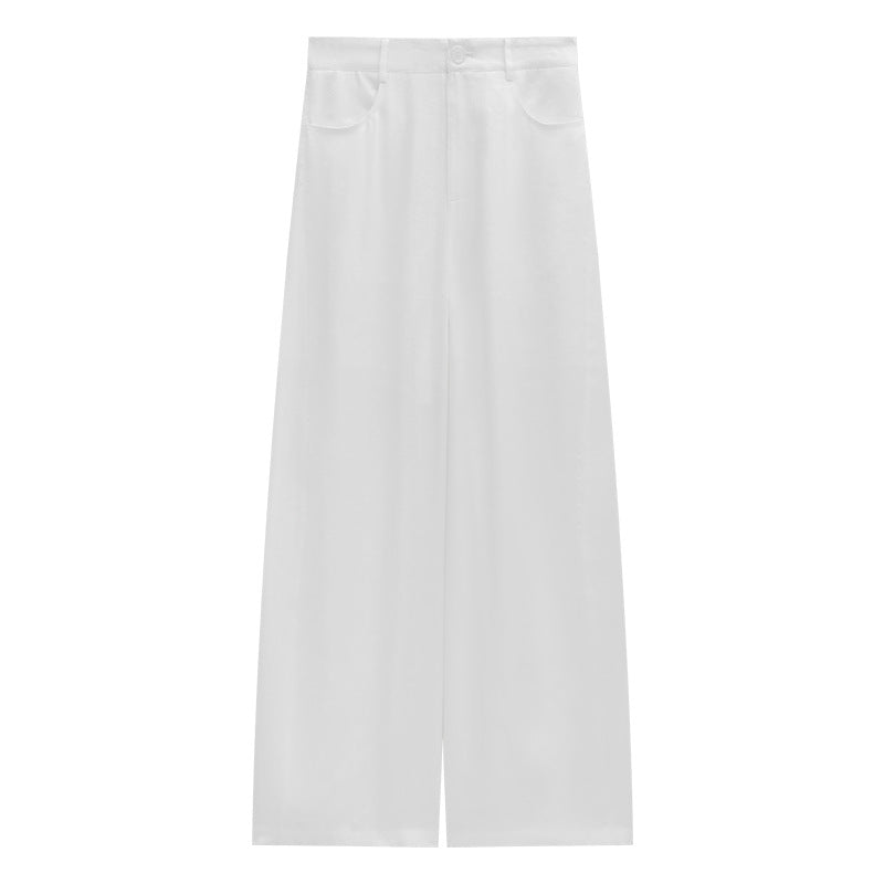 Linen Straight Leg Long Pants