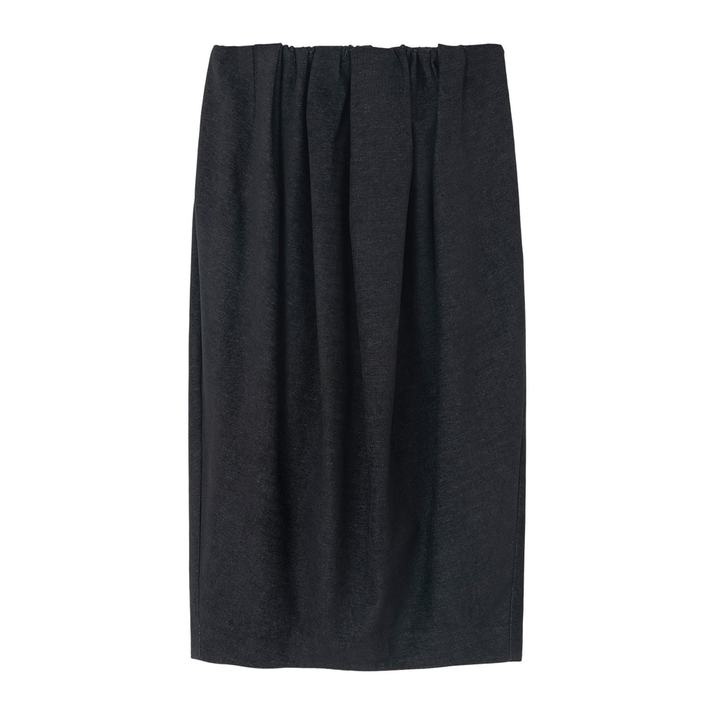 Gathered Balloon Midi Skirt