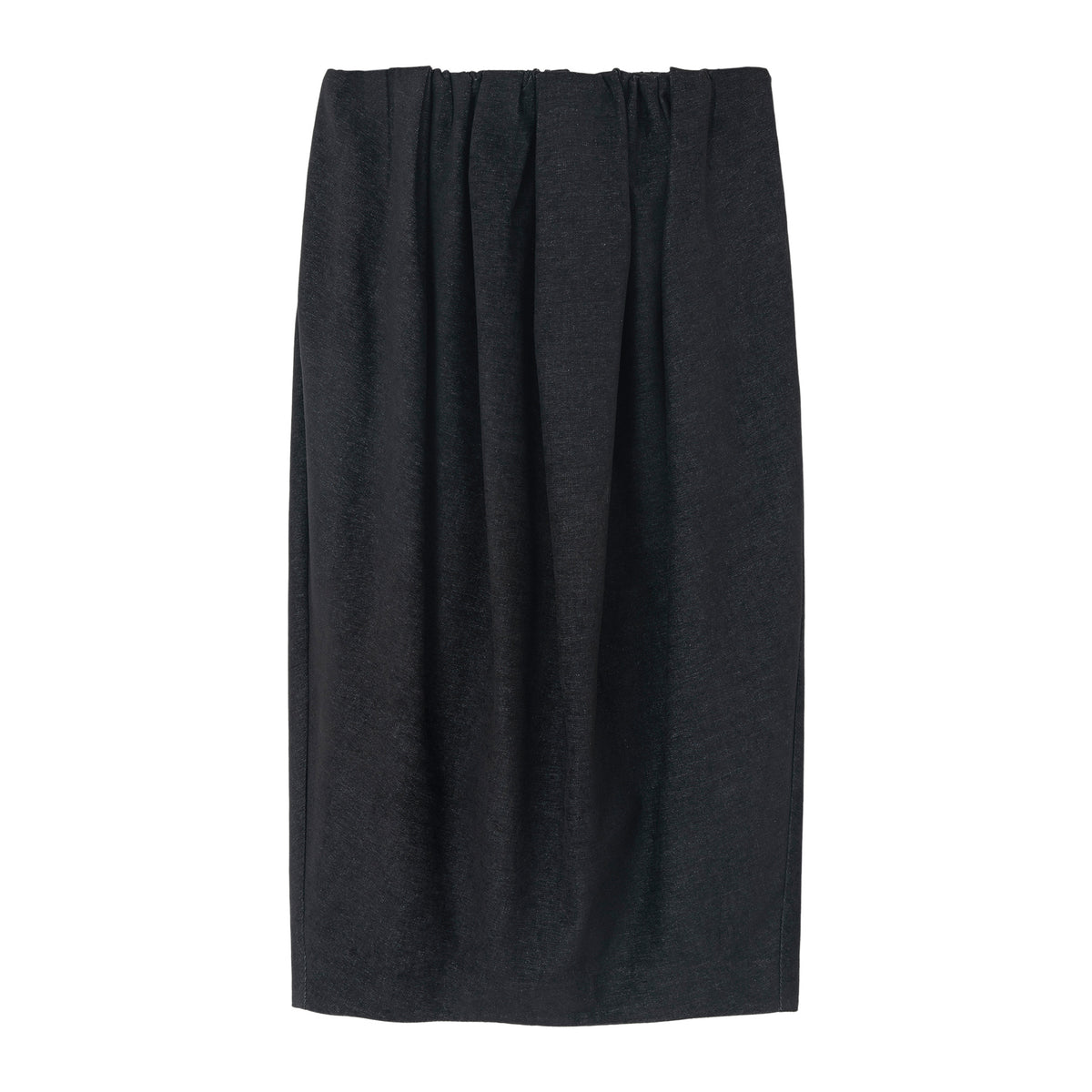Gathered Balloon Midi Skirt